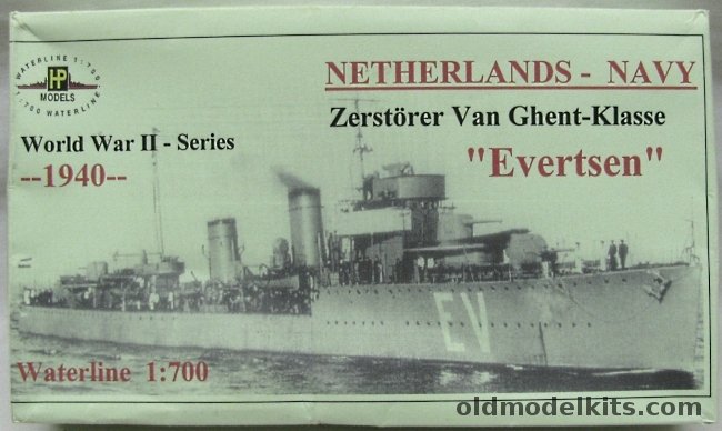 HP Models 1/700 Evertsen Destroyer (Van Ghent Class) - Royal Dutch Navy, NL008 plastic model kit